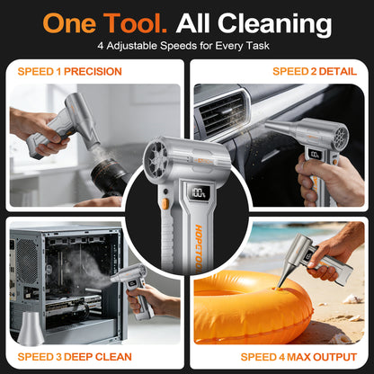 Hopetool S7 Pro Compressed Air Duster,4-Gear Adjustable
