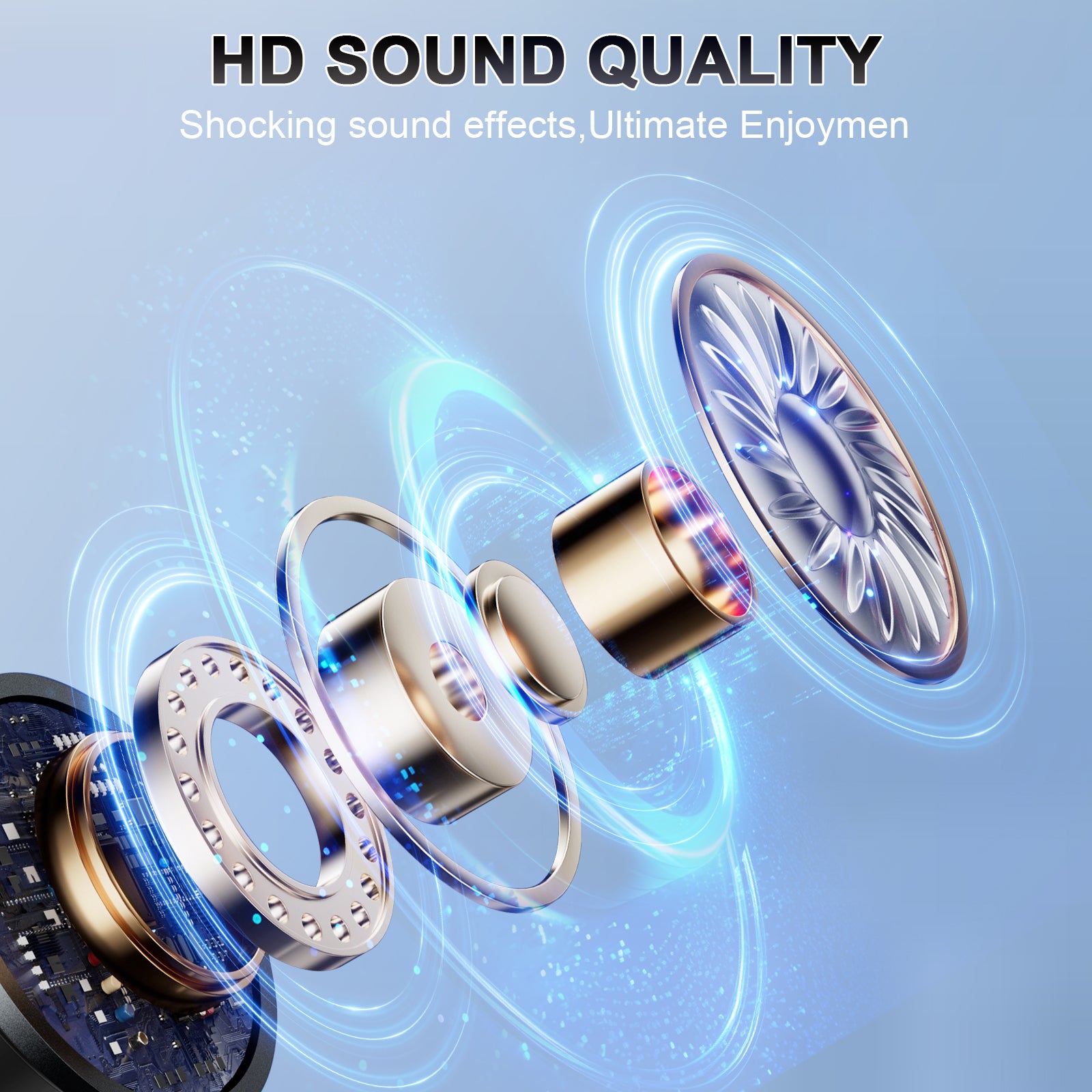 Tukio Bluetooth Speaker, lPX7 Waterproof Shower Portable Speaker with LED Light, Bluetooth 5.4 HD Stereo Sound, Digital Display with Suction Cup, Wireless Speaker for Outdoor Party Beach Bathroom