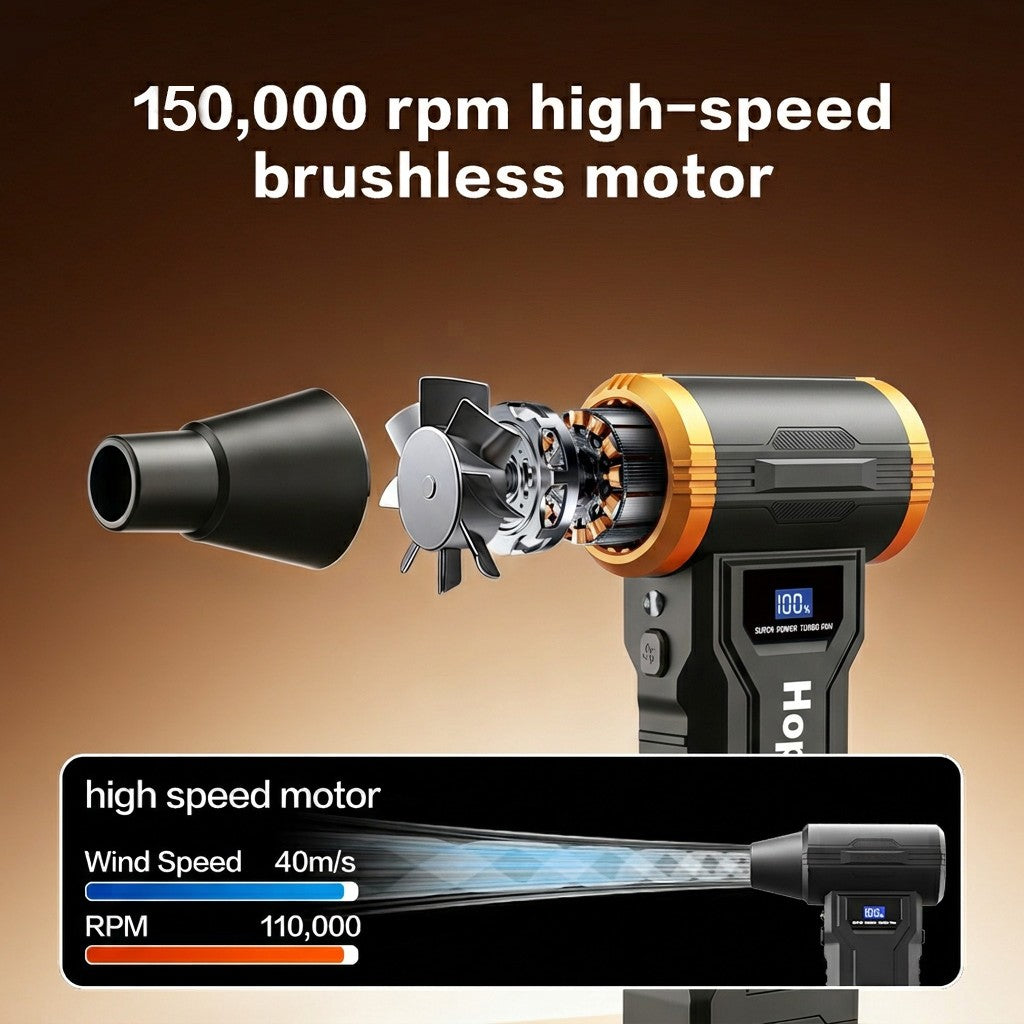 Hopetool Electric Air Duster, 150000RPM Brushless Motor